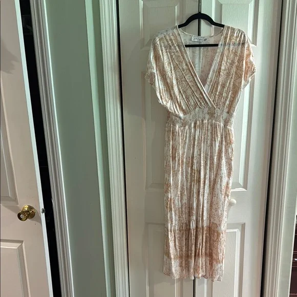 Petal & Pup | Dresses | Petal Pup Cream Wrap Pleated Midi Dress | Poshmark